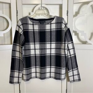 Tahari Black and White Long Sleeve Size Large